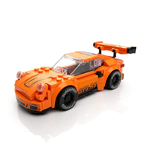Block Builder 911 Racing Car Building Block Set – 230-Piece Brick Kit for Kids and Adults
