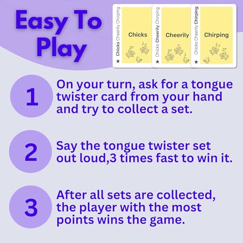 Blooming Tongue Twisters Card Game – Fun Language Game for Kids 8-12, Teens & Adults by Really?!