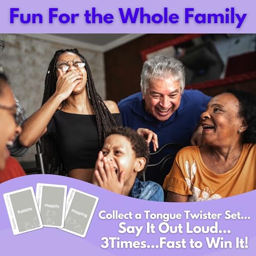 Blooming Tongue Twisters Card Game – Fun Language Game for Kids 8-12, Teens & Adults by Really?!