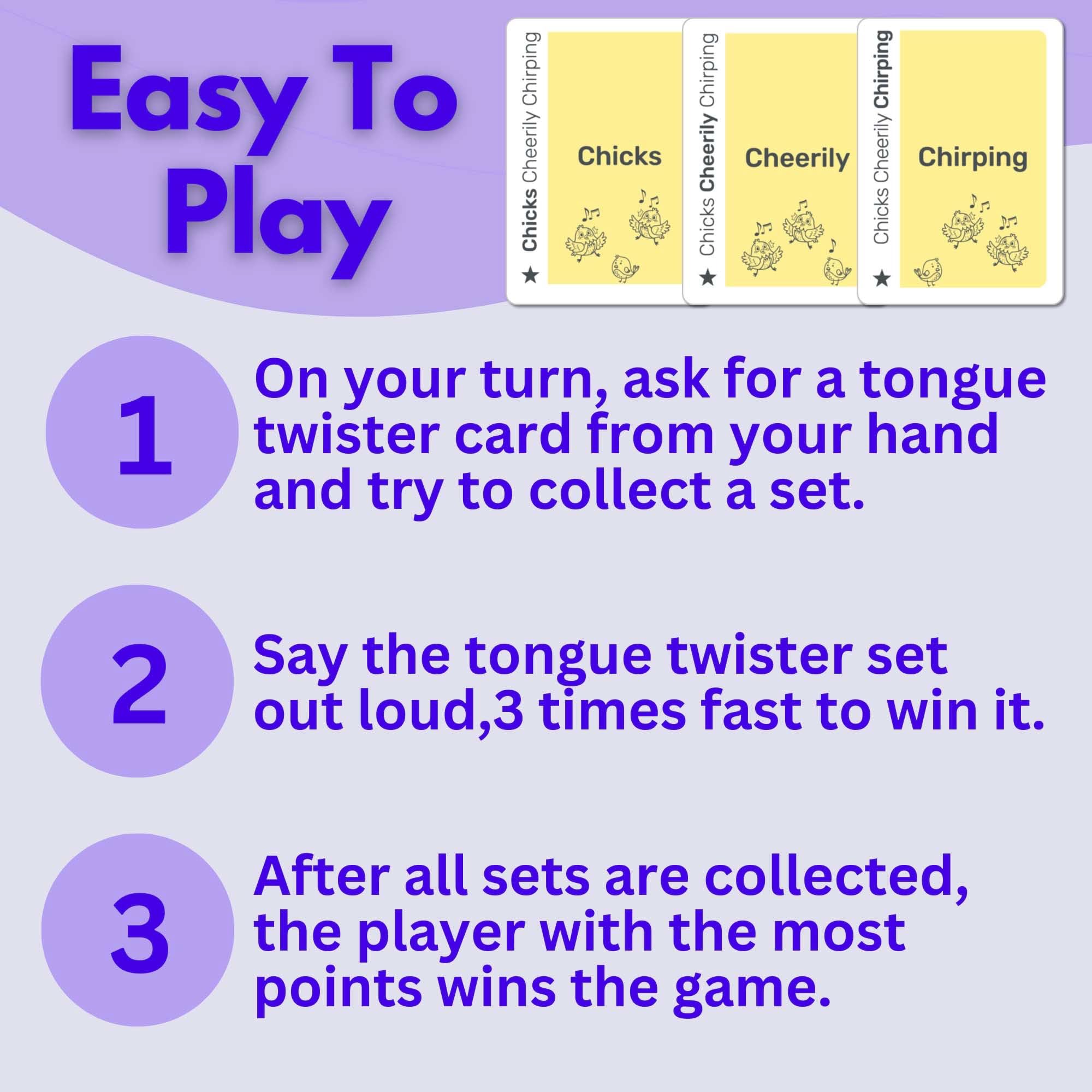 Blooming Tongue Twisters Card Game – Fun Language Game for Kids 8-12, Teens & Adults by Really?!