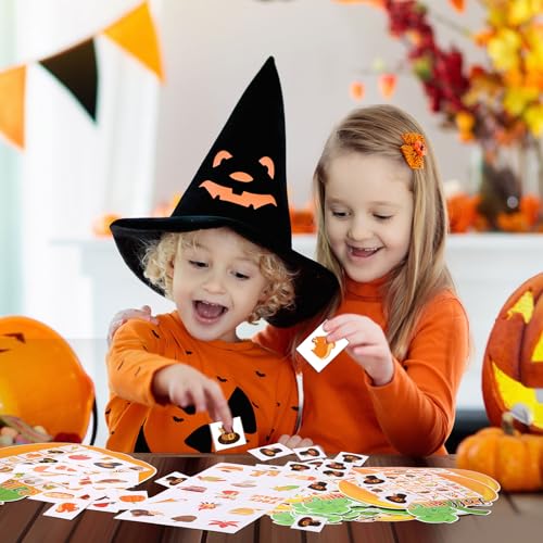 Blosssound Fall Bingo Game – 24 Pumpkin Bingo Cards for Autumn Parties, Classroom Activities, and Harvest Celebrations