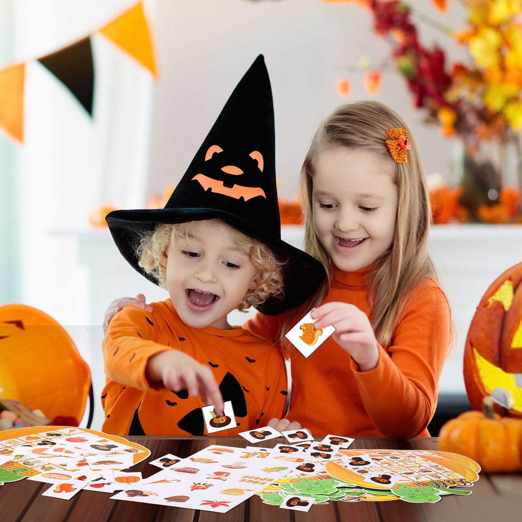 Blosssound Fall Bingo Game – 24 Pumpkin Bingo Cards for Autumn Parties, Classroom Activities, and Harvest Celebrations