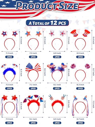 Blowata 4th of July Headband – Patriotic Parade Decoration & Party Favor Accessory