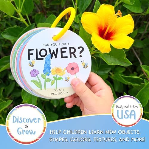 Blu Jay Children's Scavenger Hunt Outdoor Edition – 20 Double-Sided Toddler Activity Cards with Detachable Ring