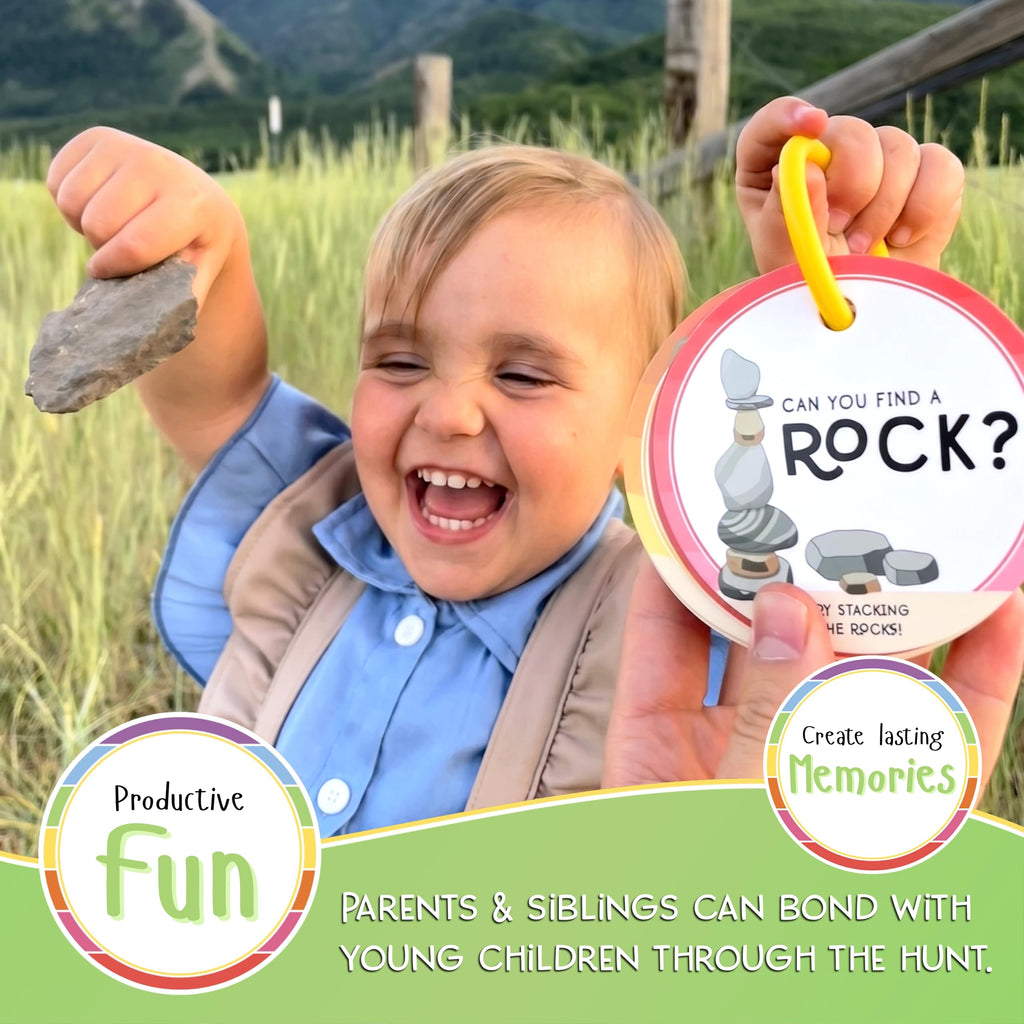 Blu Jay Children's Scavenger Hunt Outdoor Edition – 20 Double-Sided Toddler Activity Cards with Detachable Ring