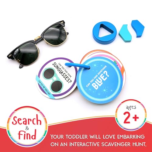 Blu Jay Indoor Scavenger Hunt Cards for Toddlers Ages 2+ | 20 Double-Sided Cards with Detachable Ring