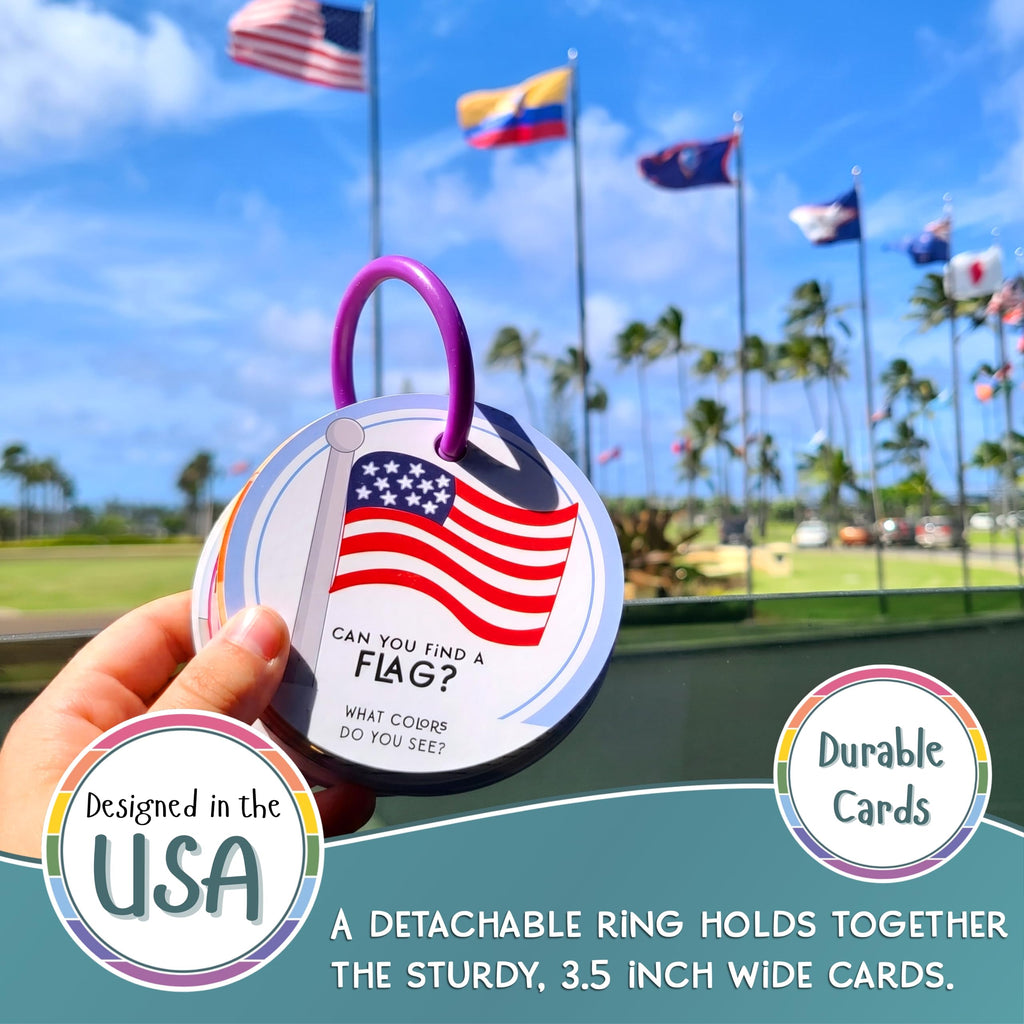 Blu Jay Toddler Travel Scavenger Hunt – 28 Double-Sided Cards with Detachable Ring (Ages 2+)