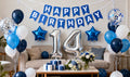 Blue 14th Birthday Party Decorations Kit for Boys – Balloons, Banner & Confetti