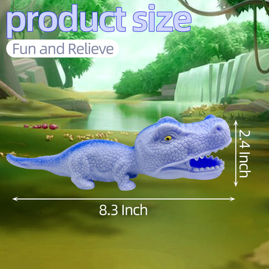 Blue Dinosaur Squishy Stress Ball – Sand-Filled Fidget Toy for Kids & Adults