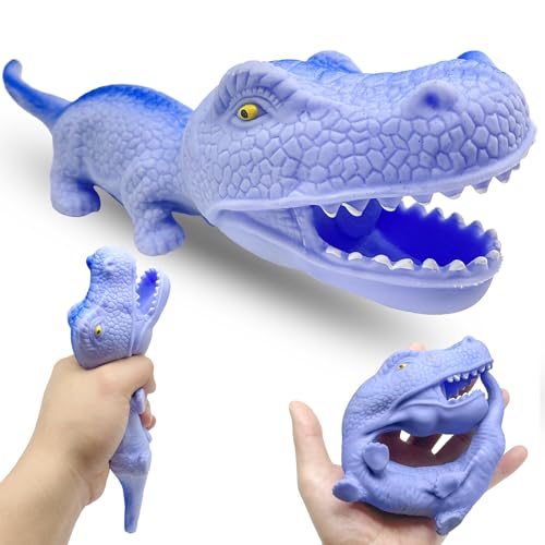 Blue Dinosaur Squishy Stress Ball – Sand-Filled Fidget Toy for Kids & Adults