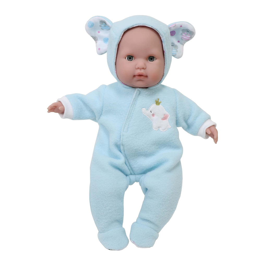 Blue Elephant Hooded Onesie for Dolls 14-16 Inch – Berenguer Boutique by JC Toys