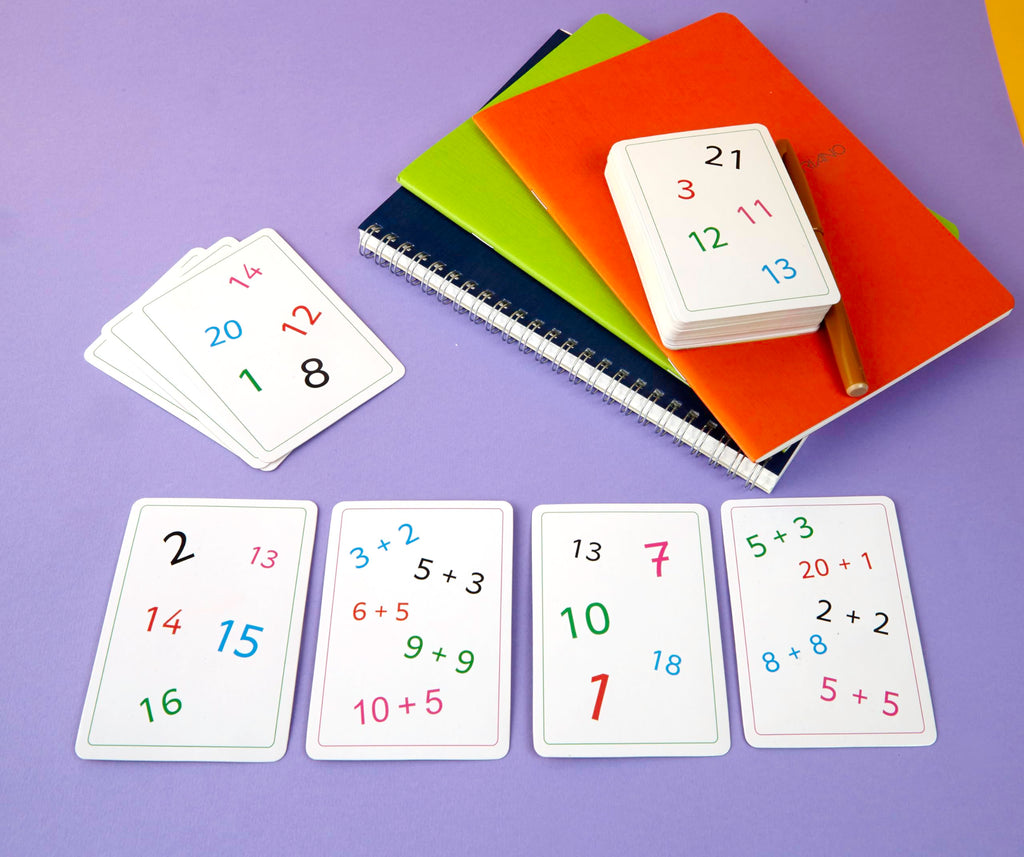 Blue Orange Super Genius Addition Card Game: Fun Math Matching Game for Kids Ages 7+
