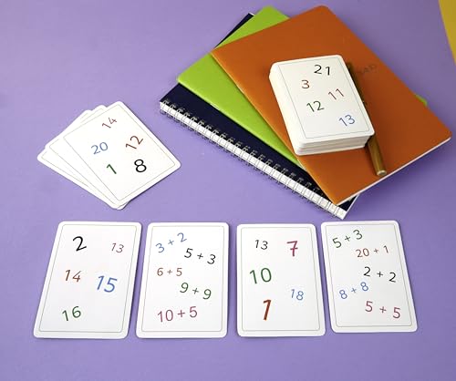 Blue Orange Super Genius Addition Card Game: Fun Math Matching Game for Kids Ages 7+