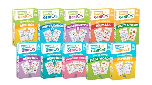 Blue Orange Super Genius Compound Words Card Game – Educational Matching Game for Kids Ages 6+