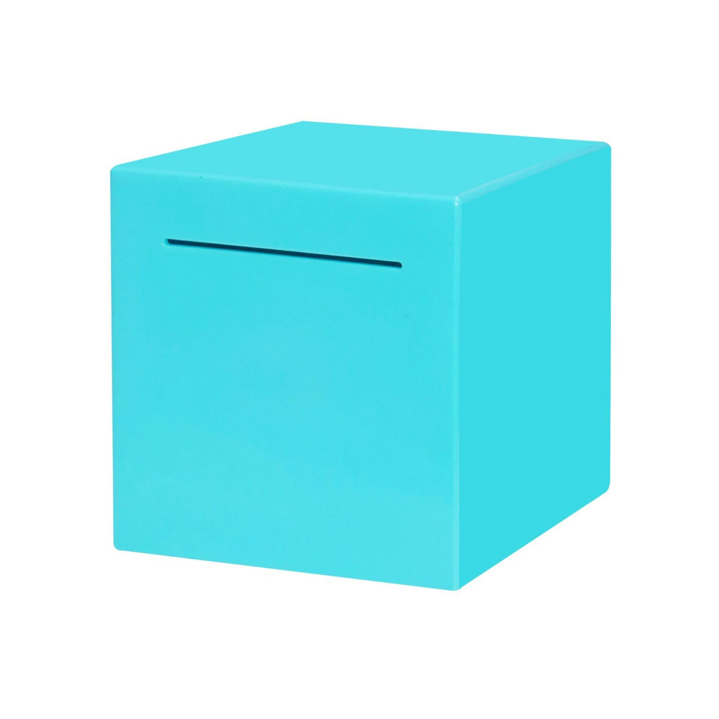 Blue Piggy Bank for Adults and Kids – Durable ABS Money Box, Must Break to Open, DIY Stickers Included (4.72 Inch)