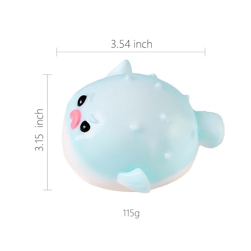 Blue Pufferfish Squishy for Adults – Soft Silicone Stress Relief Toy