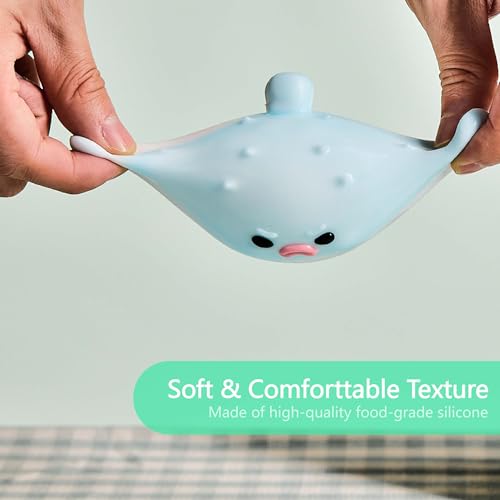Blue Pufferfish Squishy for Adults – Soft Silicone Stress Relief Toy