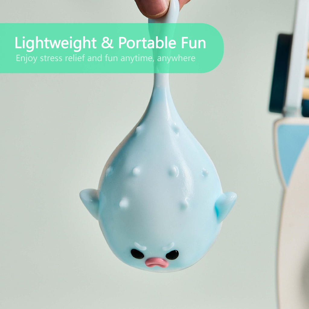 Blue Pufferfish Squishy for Adults – Soft Silicone Stress Relief Toy