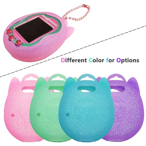 Blue Silicone Case and Screen Protector for Tamagotchi Uni - JCHPINE Protective Cover with Detachable Lanyard