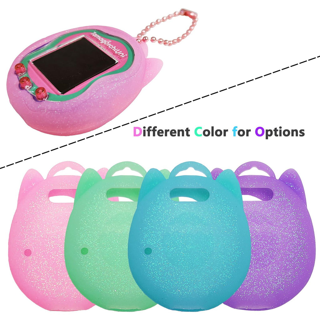 Blue Silicone Case and Screen Protector for Tamagotchi Uni - JCHPINE Protective Cover with Detachable Lanyard