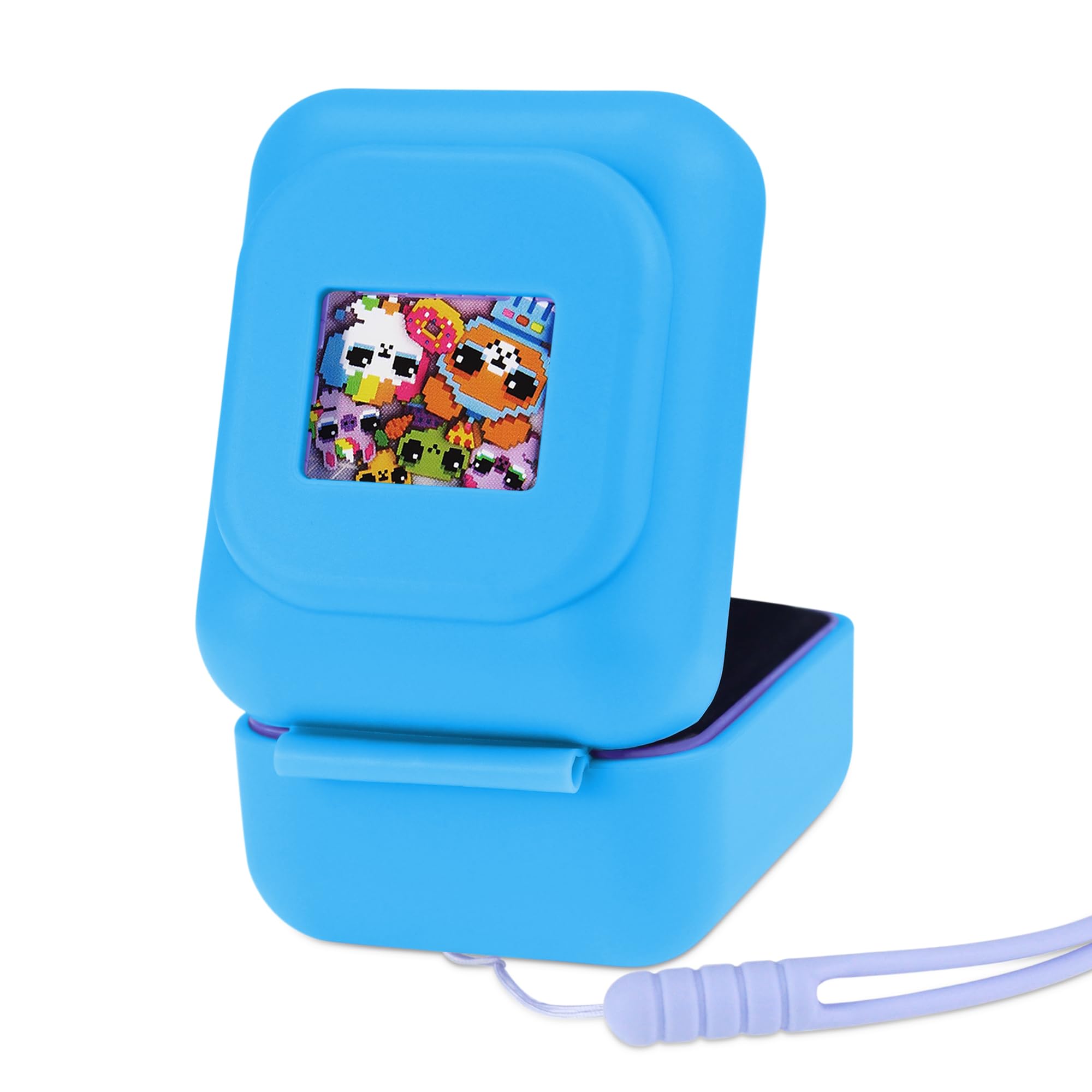 Blue Silicone Travel Case for Bitzee Original Version - Gaga city Cover with Carry String