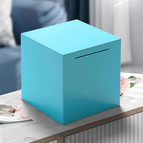 Blue Stainless Steel Money Saving Box with 3,000 Savings Challenge Counter – Coin & Bill Bank for Adults and Kids
