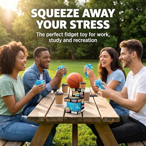 Blue Stress Relief Fidget Cube – Slow Rise Squishy Sensory Toy for Focus & Calm (Sucvrta)