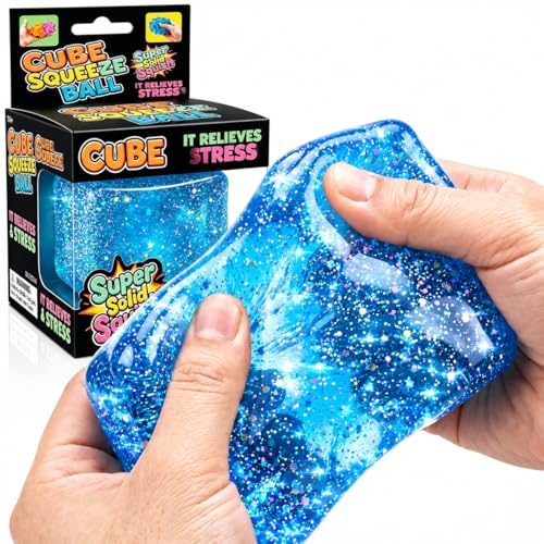 Blue Stress Relief Fidget Cube – Slow Rise Squishy Sensory Toy for Focus & Calm (Sucvrta)