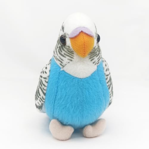 Blue Stuffed Parakeet Toy 5.5 Inches – Soft Budgie Plush for Kids and Bird Lovers