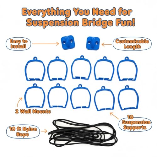 Blue Suspension Bridge Compatible with Hot Wheels Track – TechConnext