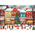 Blueforest Snowy Christmas Town 1000 Piece Puzzle – HD Print, Dust-Free, with Poster