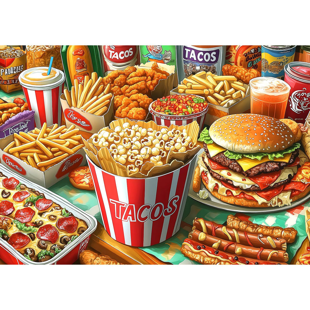 Blueforest Super Delicious Tacos Food 1000 Piece Jigsaw Puzzle - 27.5 x 19.7 Inches