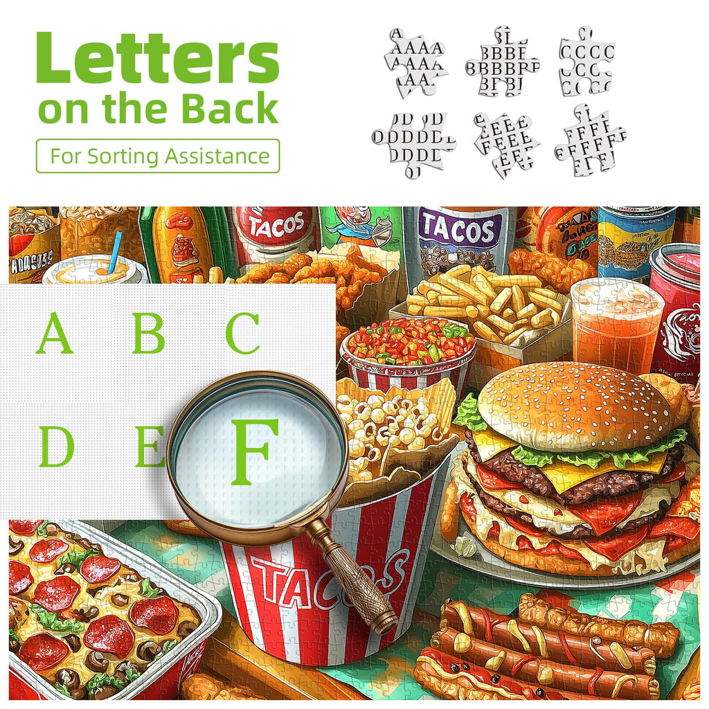 Blueforest Super Delicious Tacos Food 1000 Piece Jigsaw Puzzle - 27.5 x 19.7 Inches
