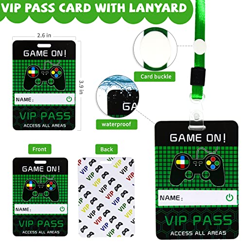 Bluegogo 146-Piece Video Game Party Favors Set with VIP Passes, Keychains, Tattoos, Shoe Charms, Button Caps, and Gift Bags