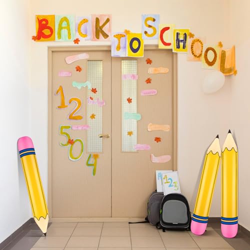 Blueweenly 6-Pack Giant Inflatable Pencils – 27-Inch Jumbo Balloons for School Decor & Parties