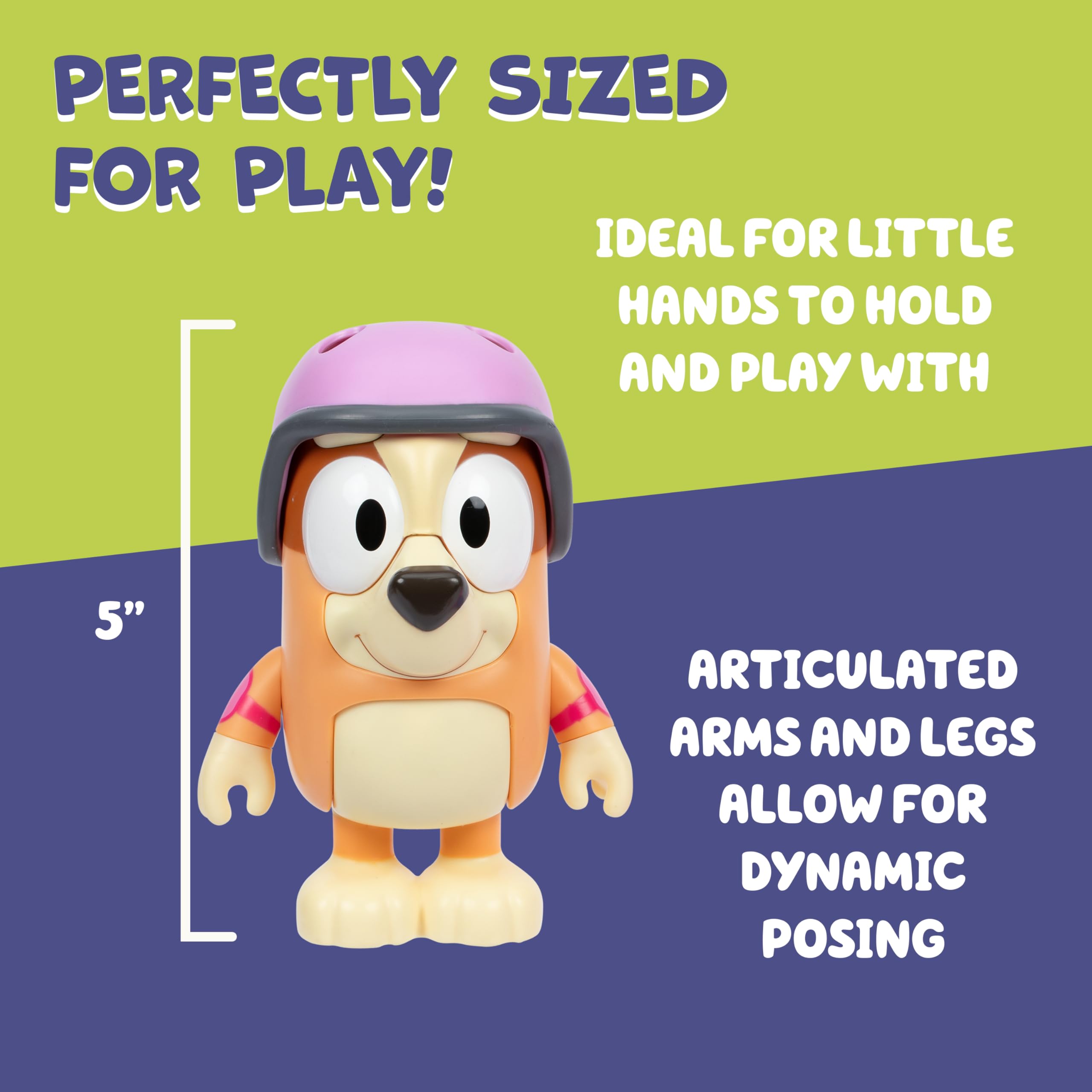 Bluey Chat Mates Bingo Figurine with Scooter & Helmet – Interactive Toy with 10 Phrases, Articulated, for Ages 3+