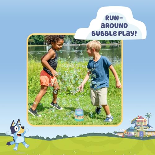 Bluey Cyclone No Spill Bubble Machine - Non-Toxic Bubble Toy for Kids Ages 3+
