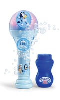 Bluey Dance Mode Bubble Machine and Toy Microphone – Voice Activated Bubble Blower with Lights, Includes 4 fl oz Solution, Ages 3+