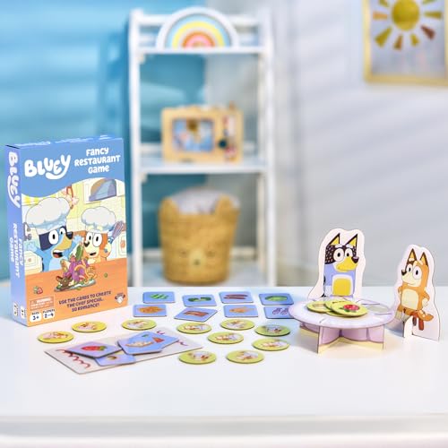 Bluey Fancy Restaurant Game - Match Food Cards with Bluey & Bingo for Ages 3+