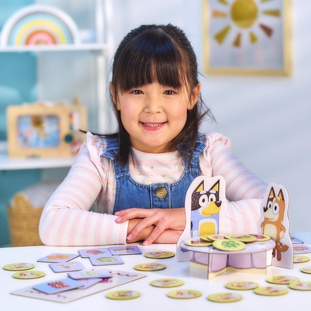 Bluey Fancy Restaurant Game - Match Food Cards with Bluey & Bingo for Ages 3+