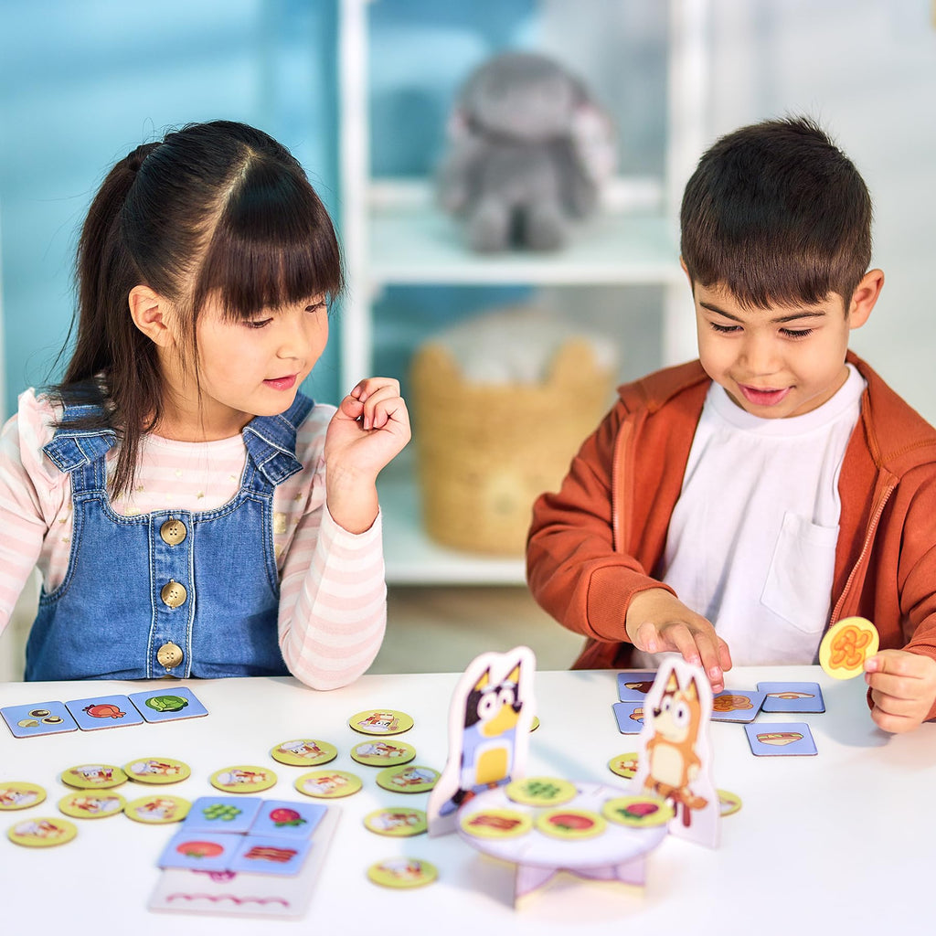 Bluey Fancy Restaurant Game - Match Food Cards with Bluey & Bingo for Ages 3+