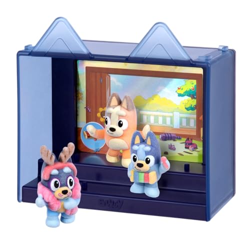 Bluey Fuzzies Magic Xylophone Episode Pack – 3 Flocked Mini-Figures, Display Case, Trading Card & Guide