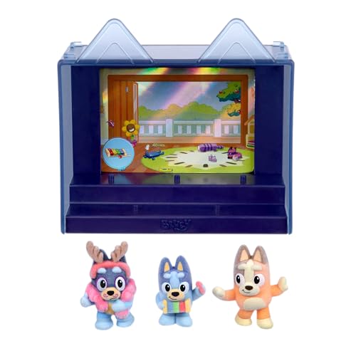 Bluey Fuzzies Magic Xylophone Episode Pack – 3 Flocked Mini-Figures, Display Case, Trading Card & Guide