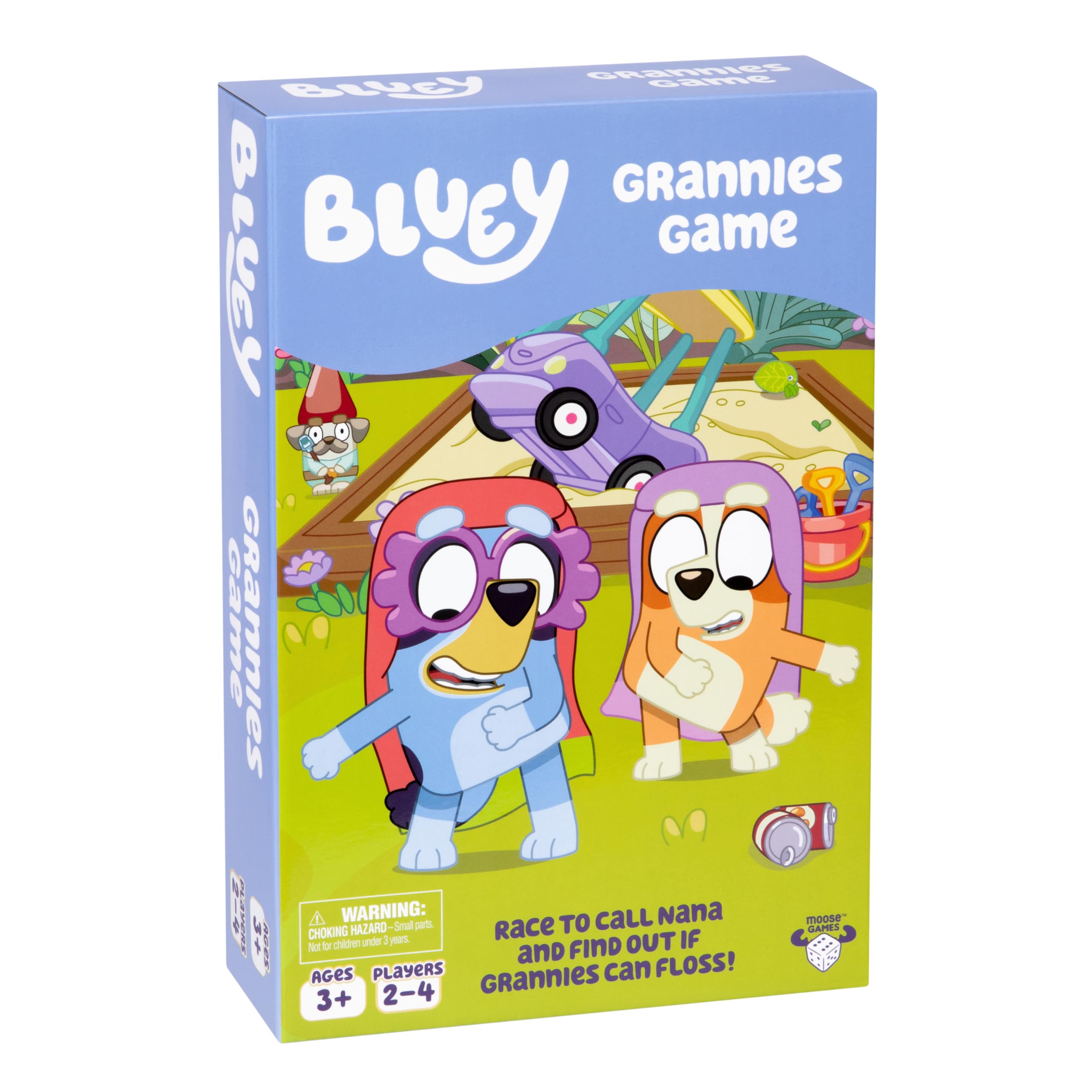 Bluey Grannies Board Game for Kids Ages 3+ - Race to Call Nana and Start a Flossing Party