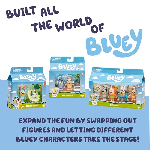 Bluey Ice Blocks 2-Pack: Poseable Bingo & Socks Figurines for Kids Ages 3+