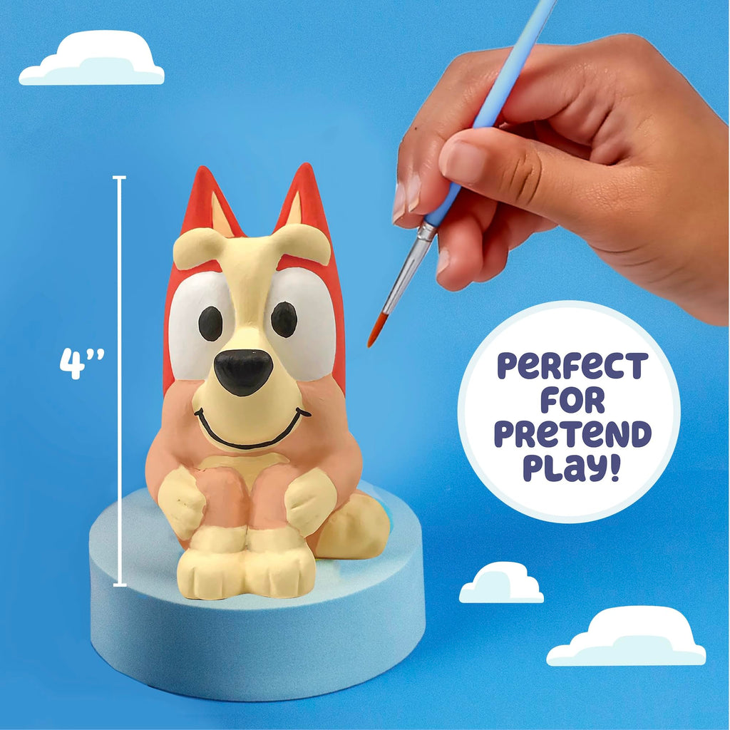 Bluey Paint Your Own Bingo Figurine – Ceramic DIY Painting Kit with 6 Acrylic Paints