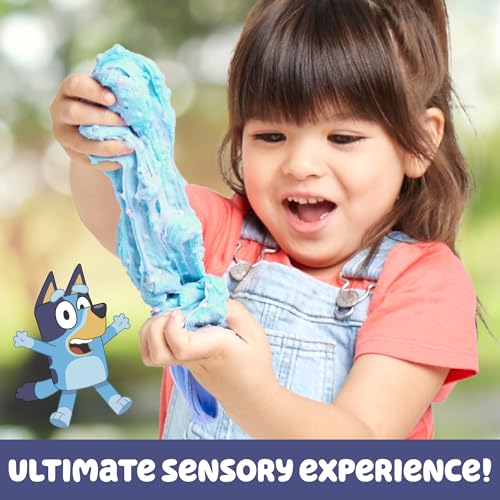 Bluey SLIMYGLOOP 2-Pack: Pre-Made Cloud Slimes with Bluey & Bingo Charms - Cotton Candy & Mango Scented, 7.5 oz & 8 oz