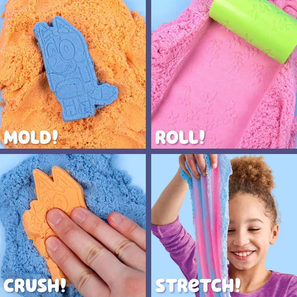 Bluey SLIMYGLOOP Slimy Sand Mold & Play Creations – 15 oz Scented Sensory Sand with Molds for Kids Ages 3+