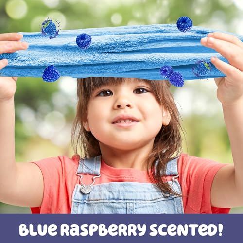 Bluey SlimySand Party Pack, 6-Pack – Blue Raspberry Scented Moldable Play Sand for Parties & Play
