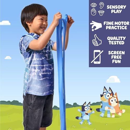 Bluey SlimySand Party Pack, 6-Pack – Blue Raspberry Scented Moldable Play Sand for Parties & Play
